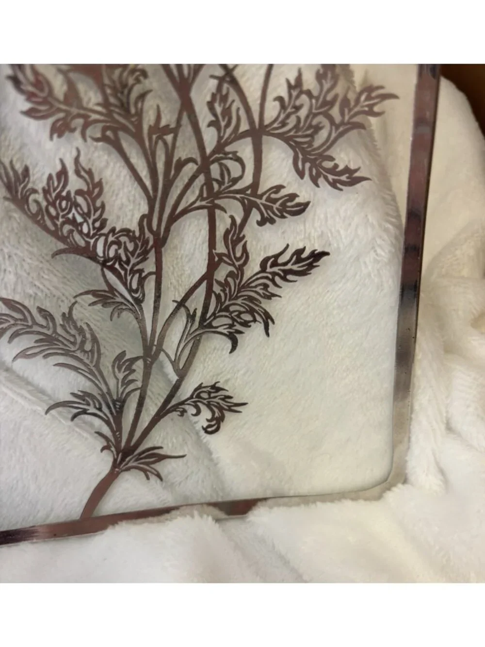 VTG MCM 1950's Silver City Floral Poppy Glass Overlay Platter Horderves Tray